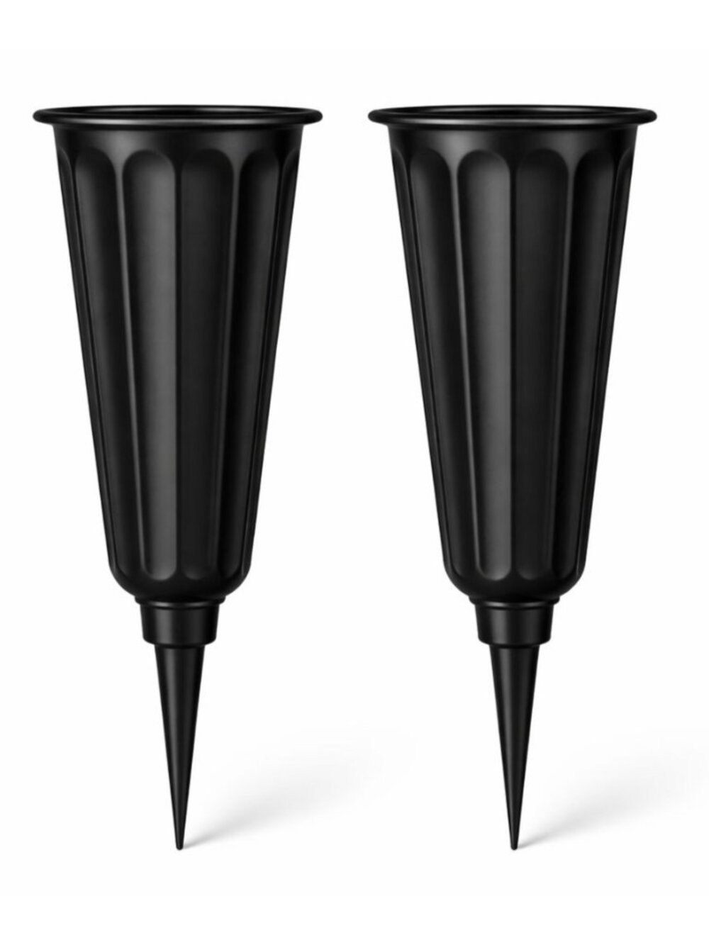 Cemetery Vase Spike Grave Vase Flowers Black Memorial Vase Set